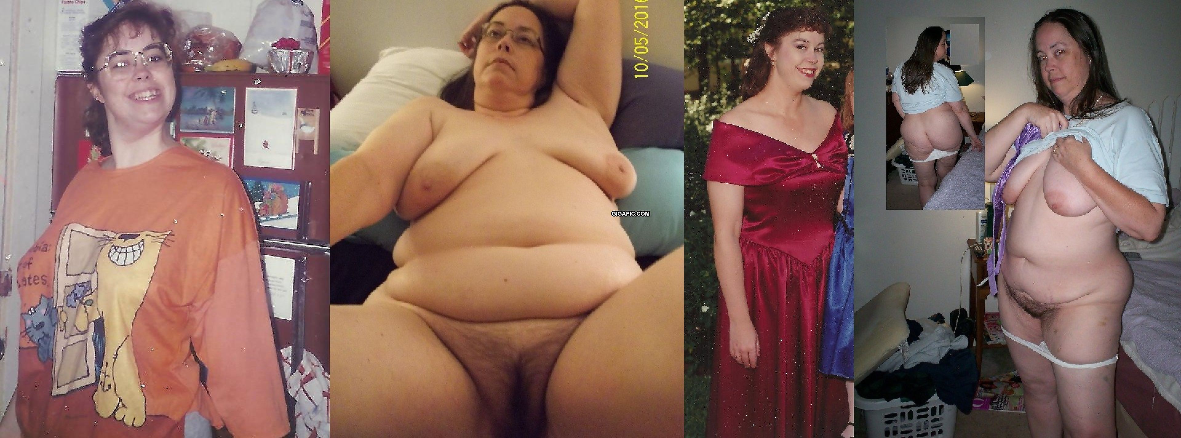 Amateur fat slut wife Brenda Wilcox Dressed and Undressed pic